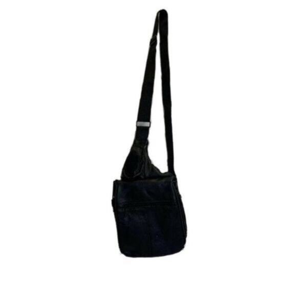 bb design tm black Leather Sling  bag carry crossbody - Picture 2 of 9